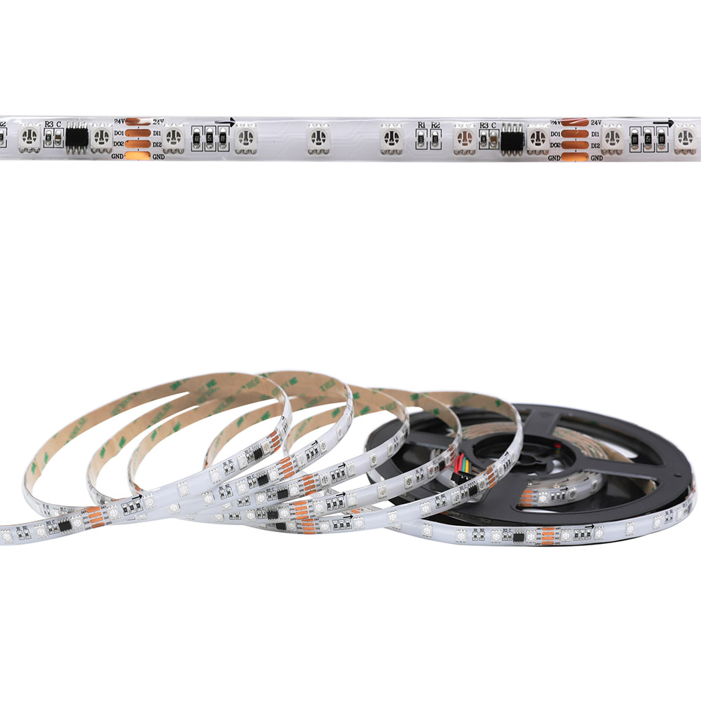 DC24V TM1914 5050SMD RGB, Breakpoint-continue,300 LEDs Addressable Digital Strip Lights, Dream Color Programmable Flexible LED Ribbon Light, 5m/16.4ft per Roll DC24V TM1914 5050SMD RGB, Breakpoint-continue,300 LEDs Addressable Digital Strip Lights, Dream Color Programmable Flexible LED Ribbon Light, 5m/16.4ft per Roll
